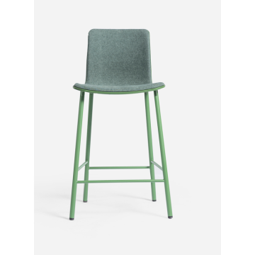Popular plastic barstool with metal leg and footrest