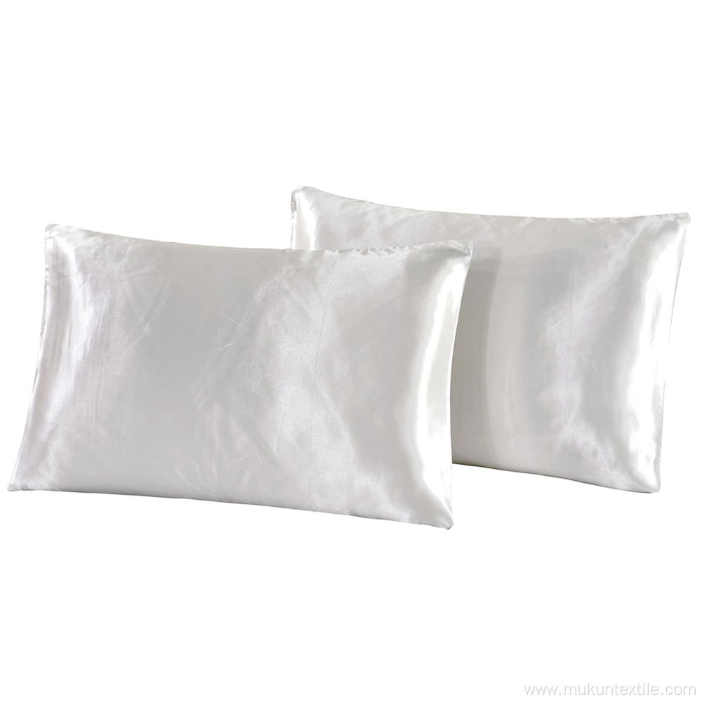 Solid cover Silk pillow case cover