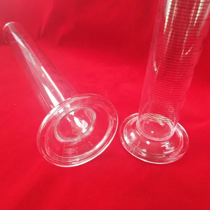 Transparent Quartz Glass Cylinder 250ml Measuring Graduated Cylinder Laboratory Glassware