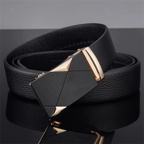 Business casual men's genuine leather automatic buckle belt