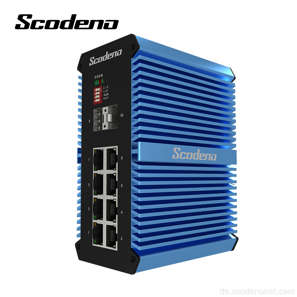 Scodeno Nicht verwalteter industrieller Ethernet-Switch für den Außenbereich