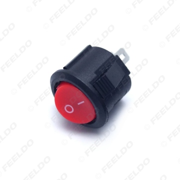 Round Button Rocker SPST Switch 3A/250V 6A/125V 2-Pin 16.5mm Dia for Car/Auto/Boat