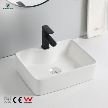 Glossy White Handmade Vanity Bowl Bathroom Ceramic Sanitary Ware Basin Sink