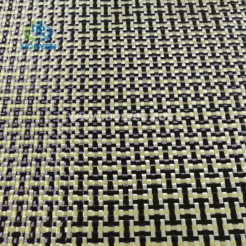 Hot sale I-type aramid carbon fiber mixed fabric