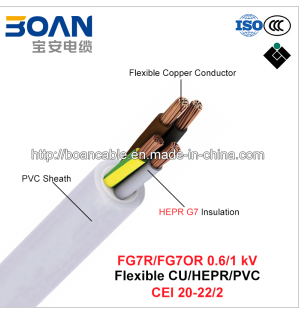 Fg7r/Fg7or, Rubber Cable, 0.6/1 Kv, Flexible Cu/Hepr/PVC (CEI 20-22/2)