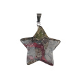 Bloodstone 30mm Star Pendant Pendant Keychain