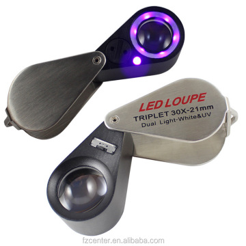 30x Magnifier LED & UV Jewelry Loupe for Detailed Inspection