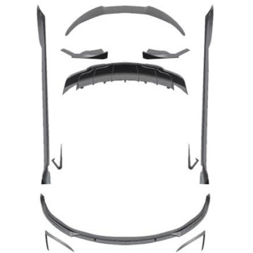 Aero Kits for Tesla Model S: Front Splitter, Side Extensions, Spoiler, Lip, and Rear Diffuser