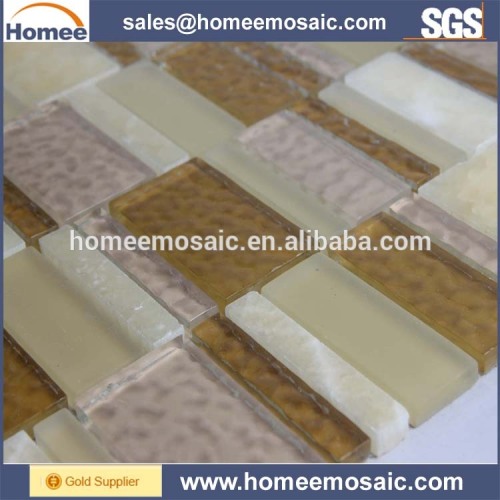 China manufacturer mixed colors crystal glass mosaic tile wall tile
