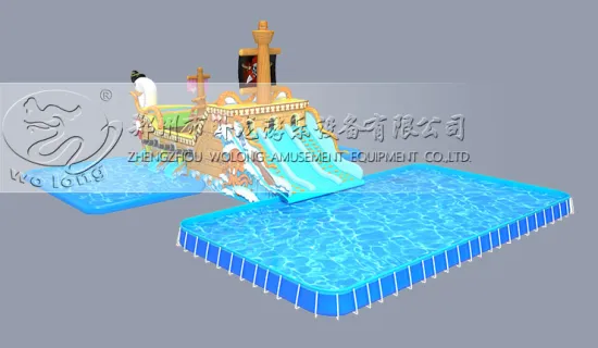 Hot sale inflatable water slide and pool