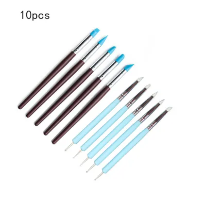 Silicone Clay Sculpting Tool Set - 10Pcs Modeling Dotting Tool for Pottery and Art Crafts