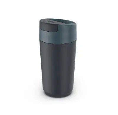 Seal Tumbler Sipp Travel Mug Flip-Top Cap 454 Ml Blue Silicone Coffee Mug