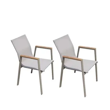 2024 Modern Fashionable Outdoor Garden Furniture - Waterproof Teslin Mesh Chair with High Quality Aluminum Alloy