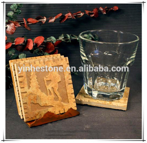 2016 Rusty slate tea cup coaster