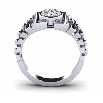 mens engagement rings 18K Gold Lab-Grown Diamond Men's Wedding Band Supplier