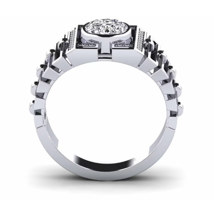 แหวนวงแหวนผู้ชายหรูหราสำหรับเจ้าบ่าว