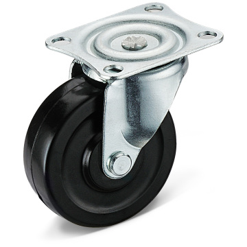 11 Series new Black Rubber Flat Bottom Casters