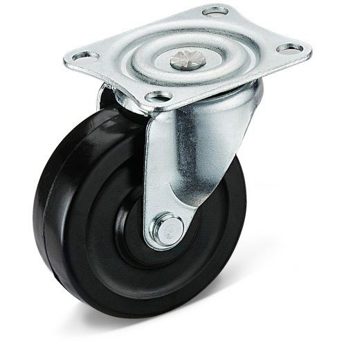 Black Rubber new styles for Flat Bottom Casters