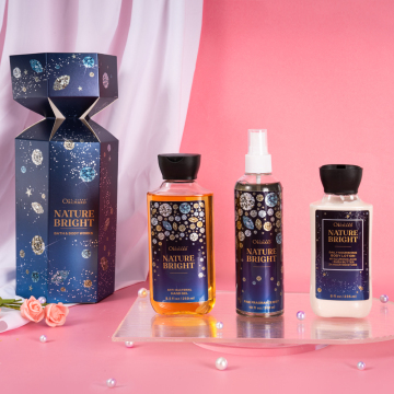 Natural Bath Gifts: Private Label Luxury Body Lotion, Anti-Bacterial Hand Gel & Fragrance Mist Gift Set