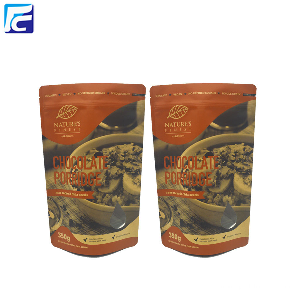 Eco-friendly Kraft Paper Powder Food Packaging Bags