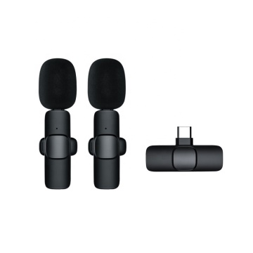K2 2 Channel Mini Wireless Lavalier Microphone for Smartphones and Tablets (Type C & iOS Compatible)