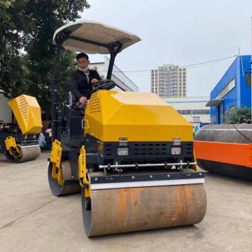 3 toneladas hidráulicas vibratórias duplas rolos de estrada