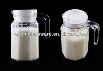 0.5L transparent high clear water octagonal glass pot