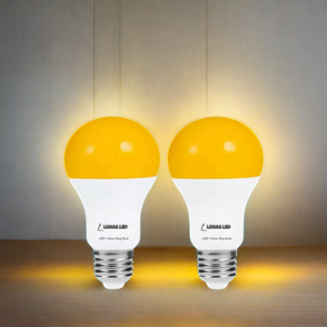 LOHAS A19 6W LED 2000K Yellow Bulb - Sleep-Aid Blue Light Blocking Amber Light Bulb