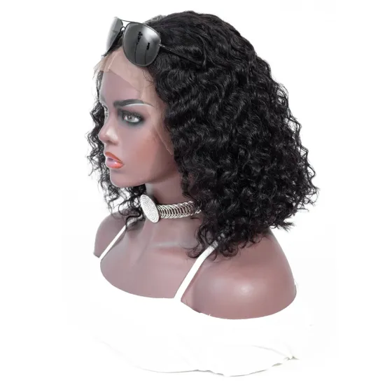 Kinky Curly Lace Front Human Hair Bob Wigs For Black Women Yeswigs Wholesale 13X4 Swiss Lace Frontal Human Hair Curly Bob Wig
