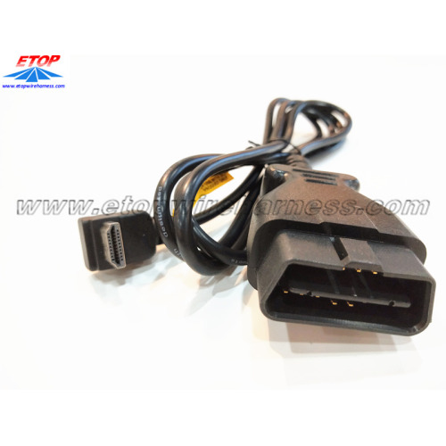 right angle 2.0HDMI Male to OBD 16PIN male