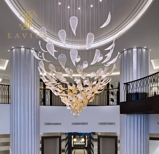 Light luxury staircase crystal chandelier