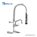 Chrome Pot Filler Wall Mount Kitchen Faucet