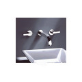 Two Handle Chrome Brass Washbasin Faucet