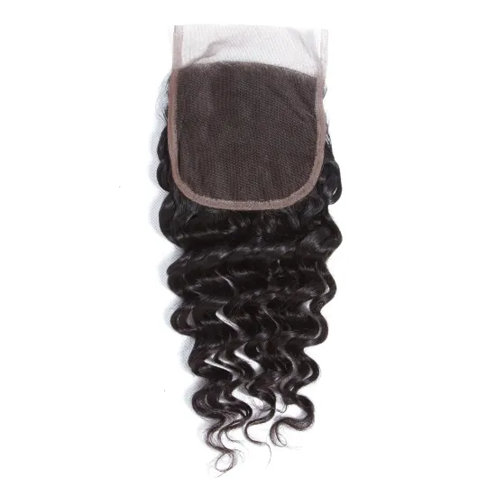 Deep Wave Lace Front Closure Hair Virgin Cuticle Aligned 4x4 2x6 5x5 13x4 13x6 6x6 7x7 360 Lace Frontal Closure Brazilian Hair