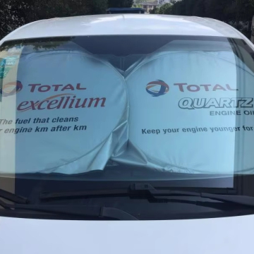 Sunshade poliester murah berkualiti untuk cermin depan kereta - Perlindungan &amp; Penyejukan UV