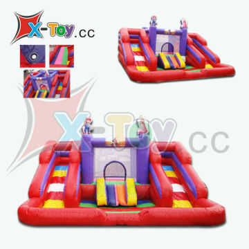 Super Mario Inflatable Bouncy Slide With Pool