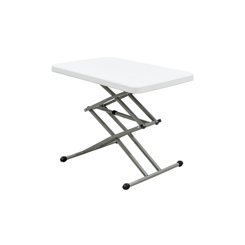 Table de salle à manger pliante en plastique blanc imperméable qui se plie