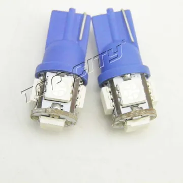2016 Factory Price T10 5SMD 5050 Blue color 12V Car LED Bulb