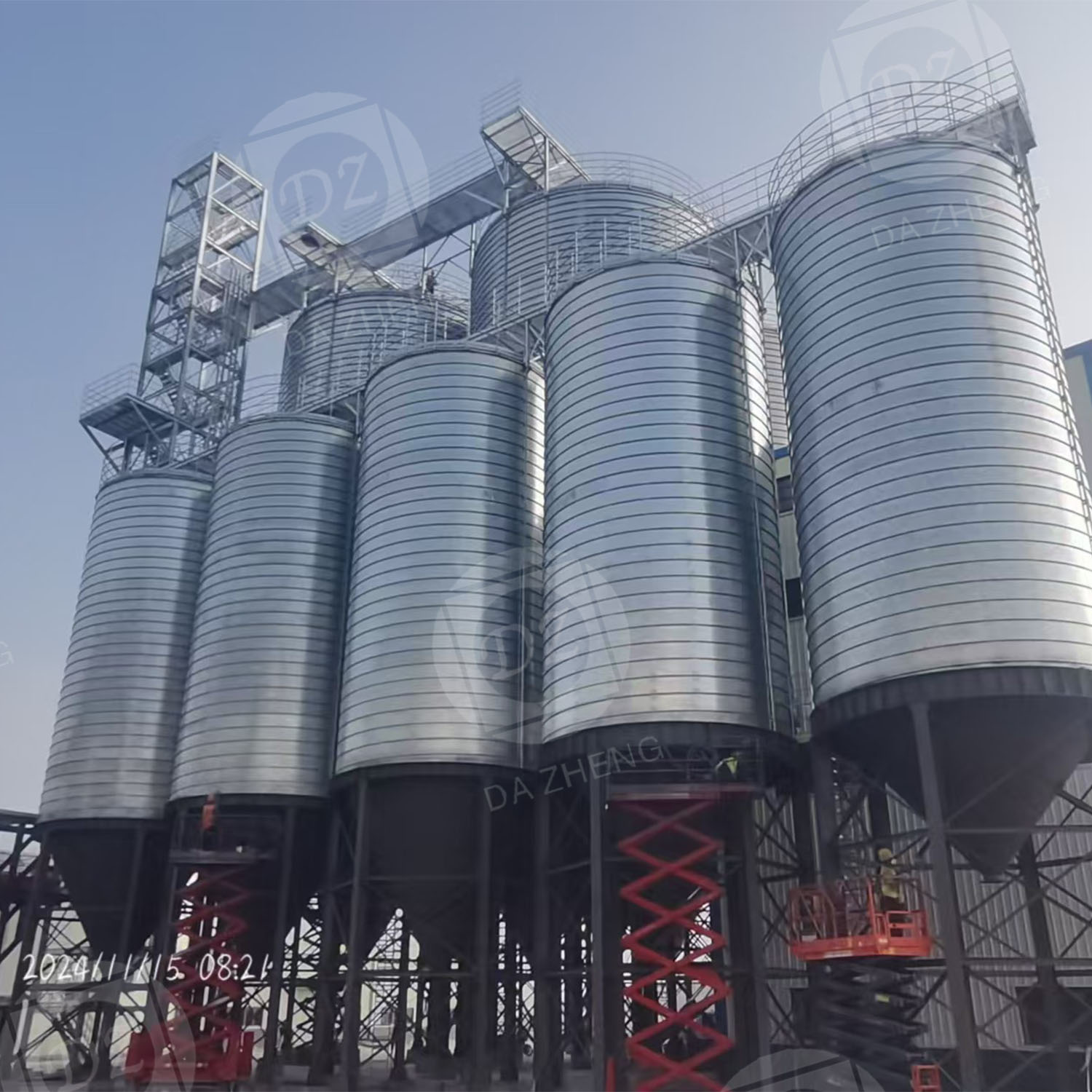 Спирална стоманена плоча силоз за съхранение на зърно