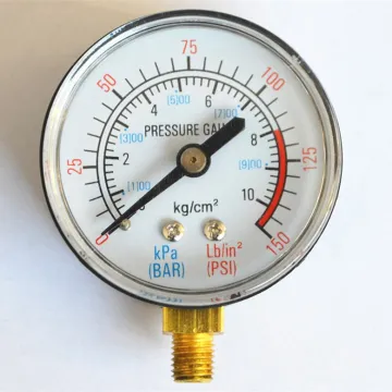 plastic bourdon tube pressure gauge