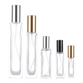 1oz 30 ml de vidro transparente de perfume quadrado garrafa de atomizador