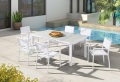 Meuble de patio en aluminium chaise et table teslin