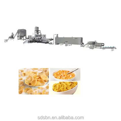 Sugar Coated Corn Flakes Making Extruder Machine Production Line