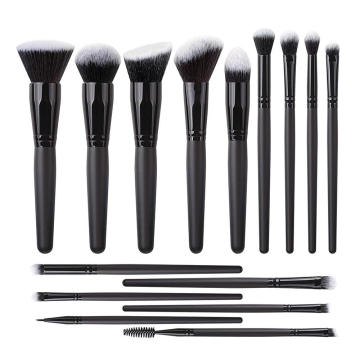 15 sztuk Customs Logo Hair Black Makeup Szczotki