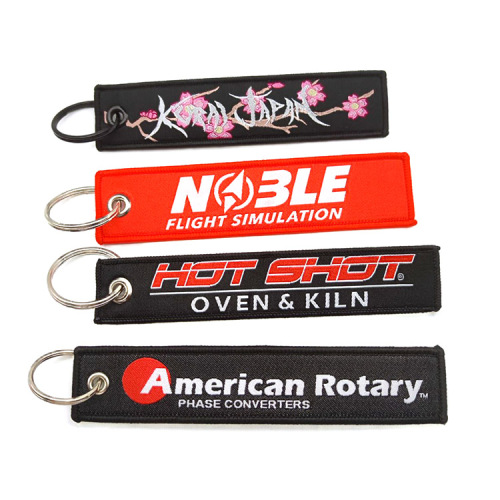 Custom Logo Embroidered Keychain Tag