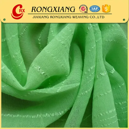 R09025-3 new design fashion stripe polyester chiffon jacquard fabric