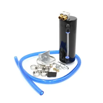 Universal Aluminum Racing Catch Can, Oil Catch Tank, and Fuel Reservoir Systems