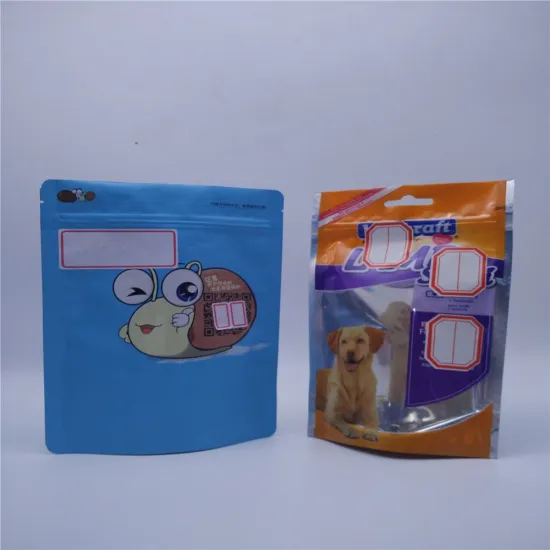 ziplock cat litter pet food packaging bag for treats pet