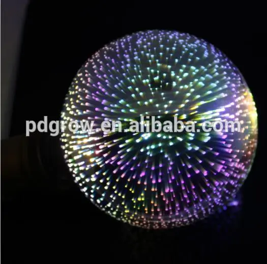 2016 Unique design G125/G40 shape 360 degree 3D fireworks LED bulb