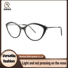 Armações ópticas elegantes de acetato antiderrapante e metal